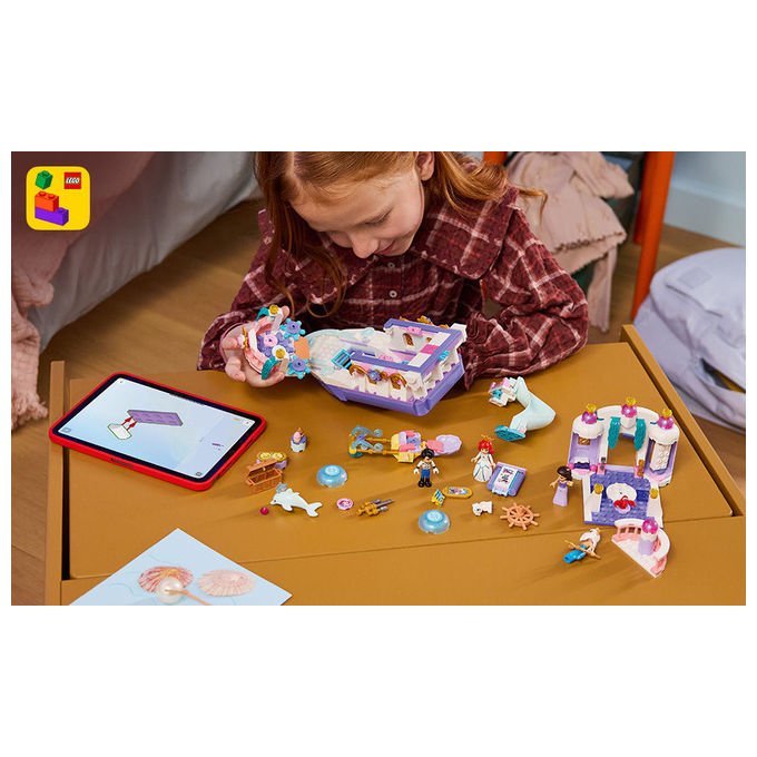 Lego 43299 Disney Princess Barca Nuziale Ariel Giocattolo collezione 519 Pezzi Minifigure Ariel Eric Re Tritone Vanessa Flounder Sebastian Max Set Bambini e Bambine 6 Anni idea regalo colore non specificato