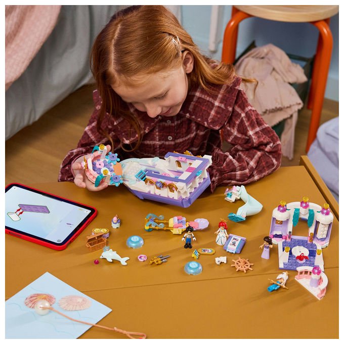 Lego 43299 Disney Princess Barca Nuziale Ariel Giocattolo collezione 519 Pezzi Minifigure Ariel Eric Re Tritone Vanessa Flounder Sebastian Max Set Bambini e Bambine 6 Anni idea regalo colore non specificato