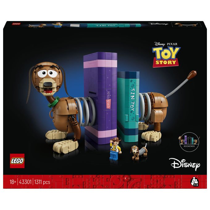 Lego 43301 Disney Pixar Fermalibri di Slinky Toy Story Set da Costruzione per Adulti 1307 Pezzi con Minifigure di Woody