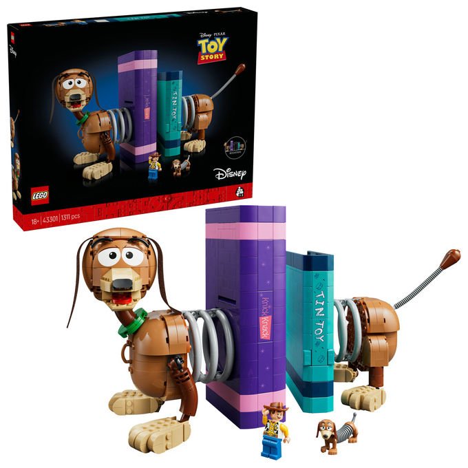 Lego 43301 Disney Pixar Fermalibri di Slinky Toy Story Set da Costruzione per Adulti 1307 Pezzi con Minifigure di Woody