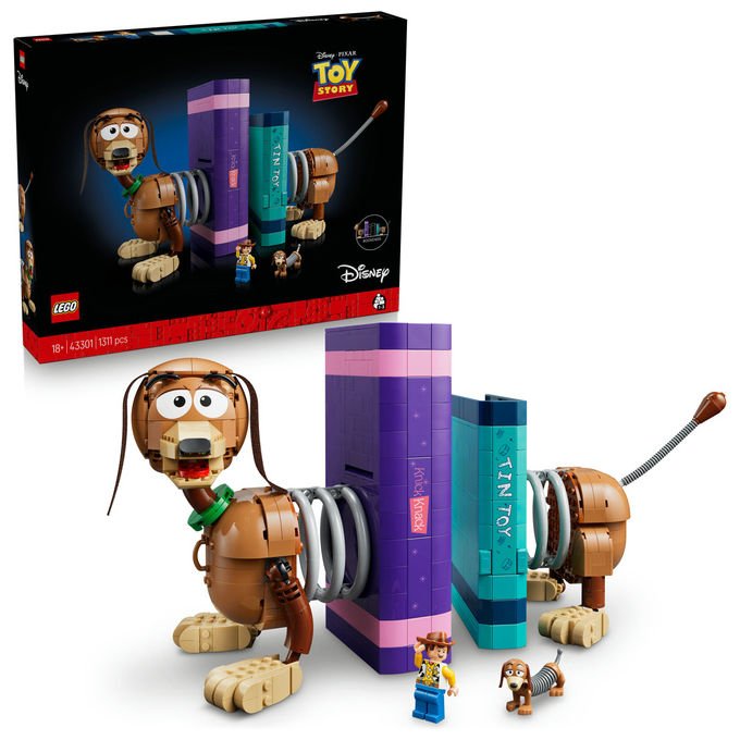 Lego 43301 Disney Pixar Fermalibri di Slinky Toy Story Set da Costruzione per Adulti 1307 Pezzi con Minifigure di Woody