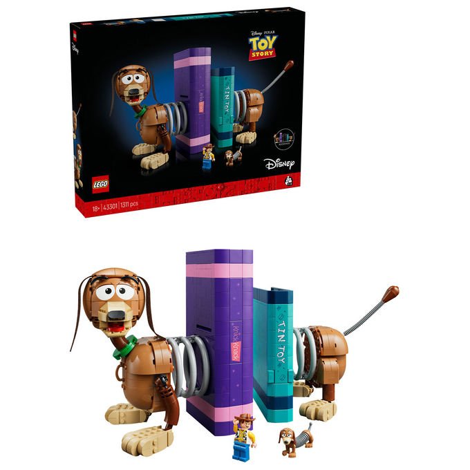Lego 43301 Disney Pixar Fermalibri di Slinky Toy Story Set da Costruzione per Adulti 1307 Pezzi con Minifigure di Woody