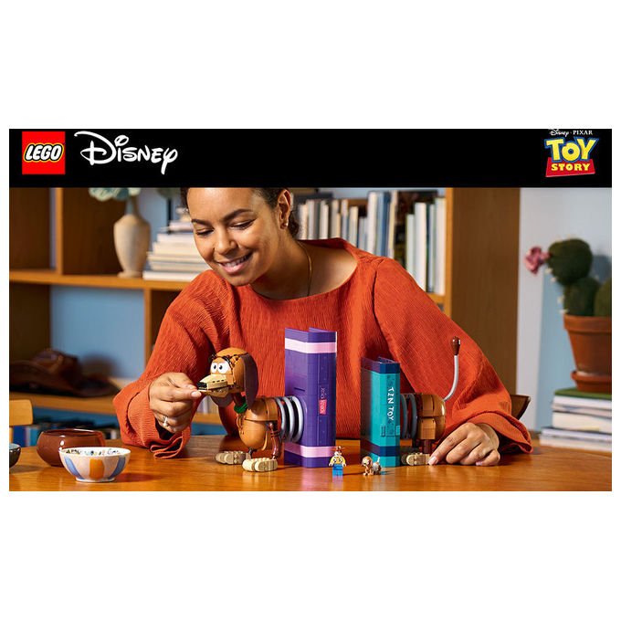 Lego 43301 Disney Pixar Fermalibri di Slinky Toy Story Set da Costruzione per Adulti 1307 Pezzi con Minifigure di Woody