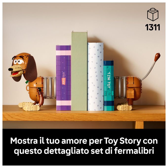 Lego 43301 Disney Pixar Fermalibri di Slinky Toy Story Set da Costruzione per Adulti 1307 Pezzi con Minifigure di Woody