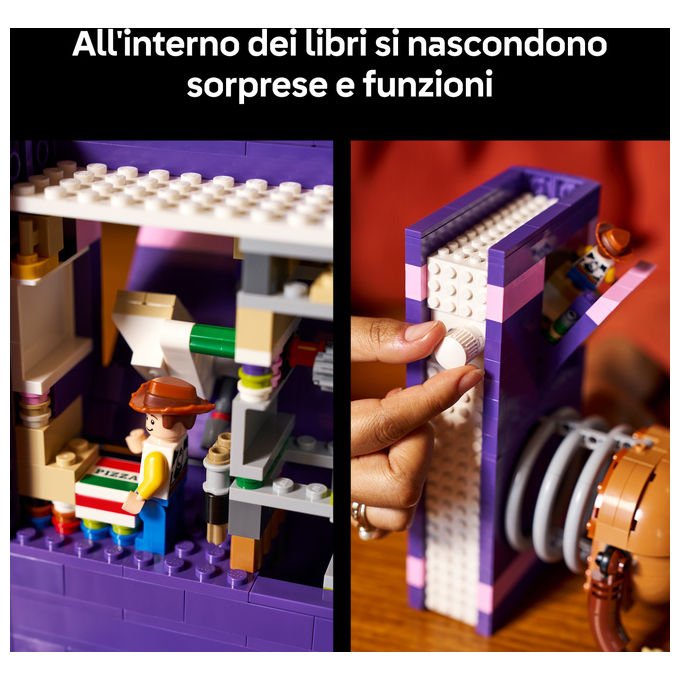 Lego 43301 Disney Pixar Fermalibri di Slinky Toy Story Set da Costruzione per Adulti 1307 Pezzi con Minifigure di Woody