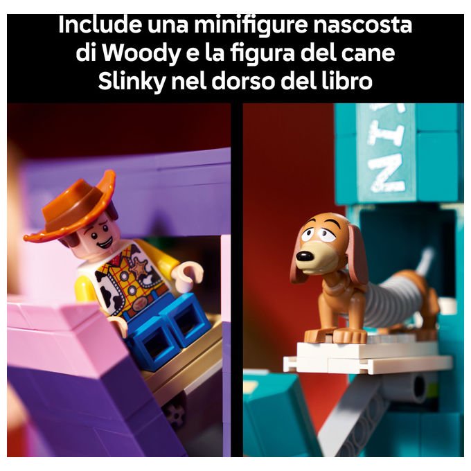Lego 43301 Disney Pixar Fermalibri di Slinky Toy Story Set da Costruzione per Adulti 1307 Pezzi con Minifigure di Woody