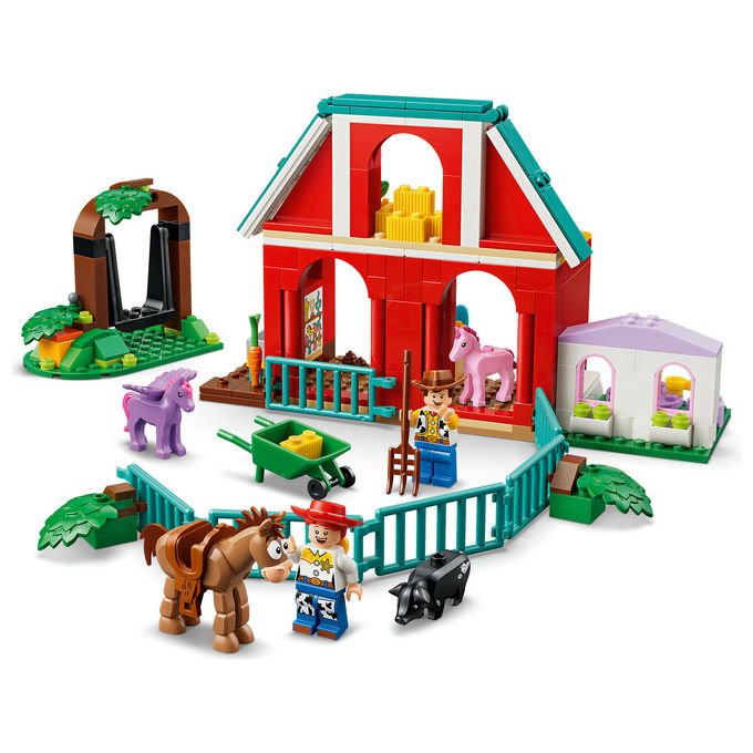 Lego 43304 Disney Pixar Toy Story Il Ranch dei Cavalli di Blaze Playset 209 pezzi con Minifigure Woody e Jessie 4 anni