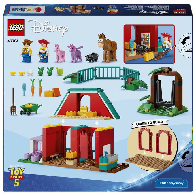 Lego 43304 Disney Pixar Toy Story Il Ranch dei Cavalli di Blaze Playset 209 pezzi con Minifigure Woody e Jessie 4 anni