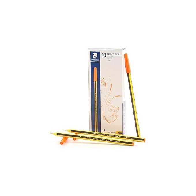 Staedtler Confezione 10 Penne a Sfera Noris Stick Arancio