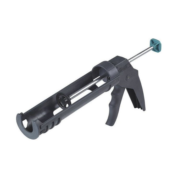 Wolfcraft 4356000 MG600 Pistola Meccanica per Silicone e Adesivi 280 kg di Pressione Cartucce 310 ml colore Nero