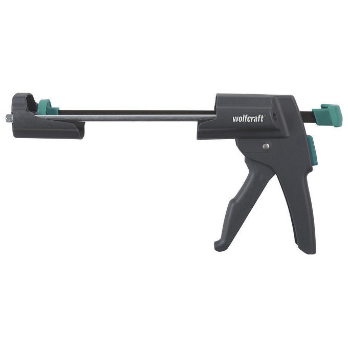Wolfcraft 4356000 MG600 Pistola Meccanica per Silicone e Adesivi 280 kg di Pressione Cartucce 310 ml colore Nero