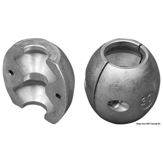 Anodo Oliva Alluminio Asse Mm 25 Tecnoseal