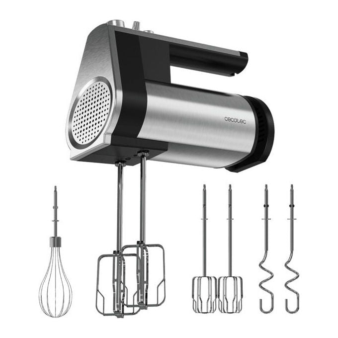 Cecotec POWERTWIST500 Full Steel Batedeira 500 W 5 Velocita' Funzione Turbo Accessori in Acciaio Inossidabile colore Acciaio