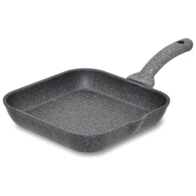 ACCADEMIA MUGNANO CUORE DI PIETRA INDUCTION Bistecchiera Rivestimento Pietra Quadrata 28x28 cm colore Nero