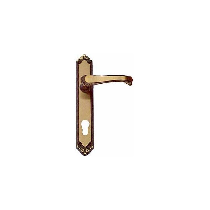 Ghidini Maniglia lady Ottone Fume Placca 8x85 yale