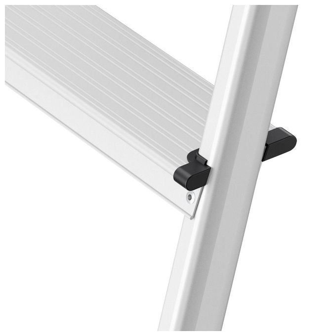 Hailo 4442-701 StandardLine Scaletta pieghevole a doppio gradino 2x2 gradini in alluminio con piedi antiscivolo e portata 150 kg colore Argento