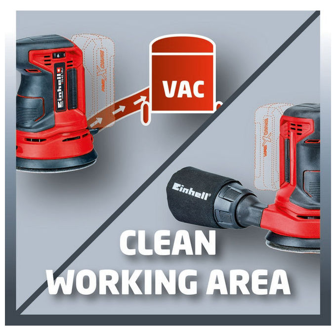 Einhell Levigatrice Roto Orbitale A Batteria Te-Rs 18 Li (Batteria Non Inclusa)