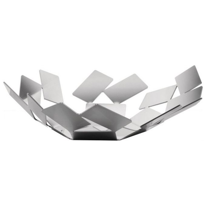 Alessi MT01 Cestino La Stanza dello Scirocco in Acciaio Inossidabile 18-10 Lucido colore Grigio
