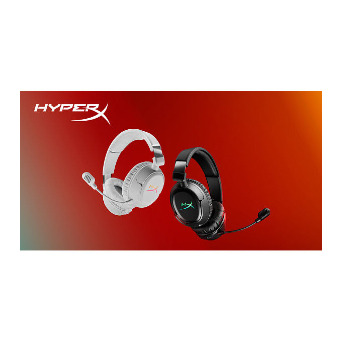 HyperX B5VC4AA Cloud Flight 2 Cuffie da gaming wireless 2.4 GHz Bluetooth 5.3 autonomia fino a 100 ore driver 50 mm microfono rimovibile colore Nero