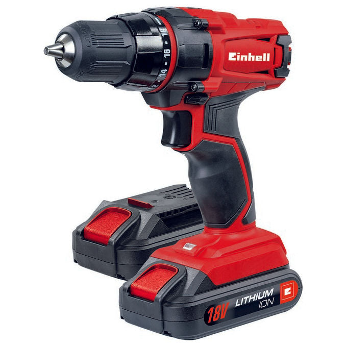 Einhell Trapano Avvitatore A Batteria Tc-Cd 18-2 Li Kit Potenza e Flessibilita' per Ogni Lavoro in Casa e Giardino