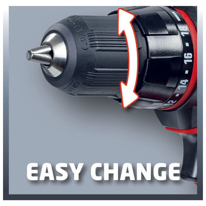 Einhell Trapano Avvitatore A Batteria Tc-Cd 18-2 Li Kit Potenza e Flessibilita' per Ogni Lavoro in Casa e Giardino