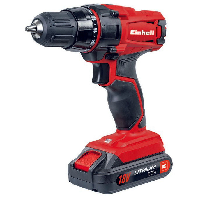 Einhell Trapano Avvitatore A Batteria Tc-Cd 18-2 Li Kit Potenza e Flessibilita' per Ogni Lavoro in Casa e Giardino