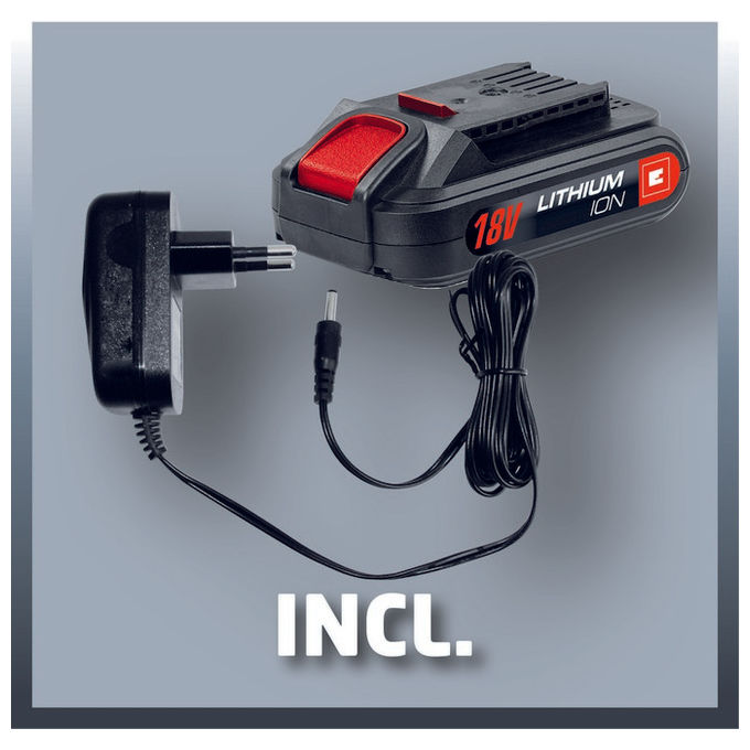 Einhell Trapano Avvitatore A Batteria Tc-Cd 18-2 Li Kit Potenza e Flessibilita' per Ogni Lavoro in Casa e Giardino