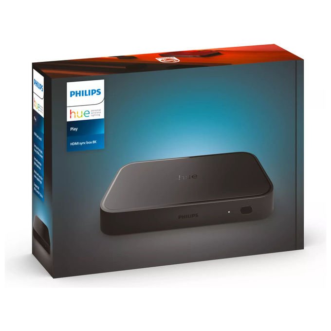 Philips 8719514458666 Hue Play HDMI Sync Box 8K HDMI 2.1 4 porte 8K60Hz 4K120Hz Dolby Vision Atmos colore Nero