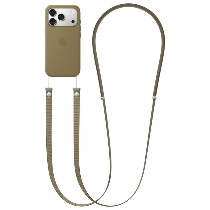 Apple MK994ZM-A Tracolla Compatibile con Custodie MagSafe per iPhone 18 Pro 17 Pro 17 17e Air Lunghezza Regolabile da 1080 a 2080 mm colore Oliva