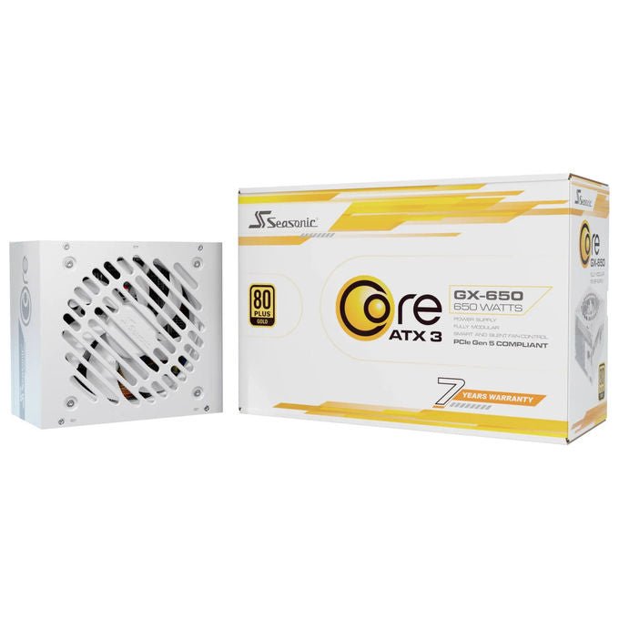 Seasonic SRP-CGX651-A5A32SF-W Core GX-650 V2 Alimentatore ATX 3.1 650W 80+ Gold 120mm Bianco