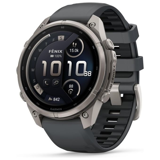 Garmin 010-04336-21 fenix 9 Pro Smartwatch 47mm AMOLED inReach Titanio con Torcia LED e GPS colore Nero
