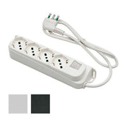 Fanton 47420 Omega Multipresa 4 Prese Bipasso Schuko 2P+T 16A Cavo 1,5m Interruttore Bipolare Luminoso colore Bianco