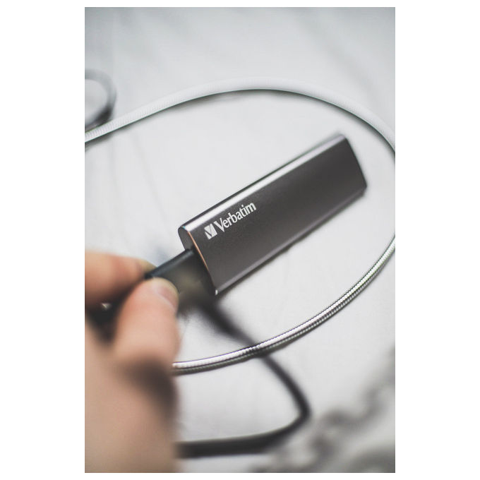 Verbatim 47444 SSD Esterno 1 TB USB-C 3.2 Gen 2 Vx500 Argento