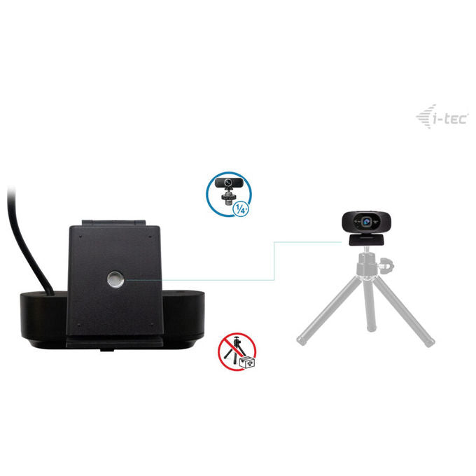 I-tec CAMSOLOMONF200 SOLOMON 200 1080p Business Webcam Risoluzione 1920 x 1080 Pixel 2 MP 85° Microfono Integrato colore Nero