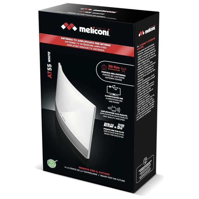 Meliconi At55wh Usb Antenna Tv Amplificata At55 Bianca Usb