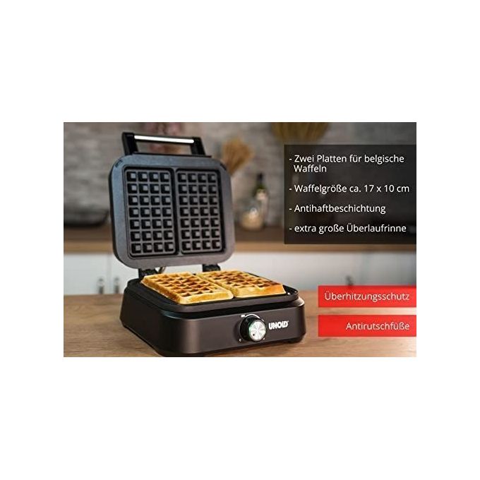 Unold 48275 piastra per waffle doppia Bruxelles