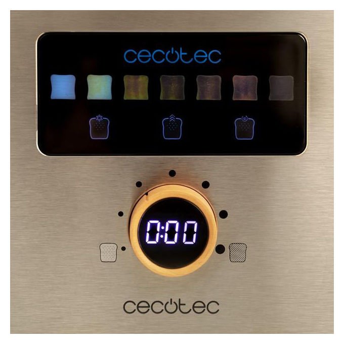 Cecotec 04843 TouchandToast Double Tostapane 2 Fette 7 Livelli 950 W Acciaio Inox Grigio