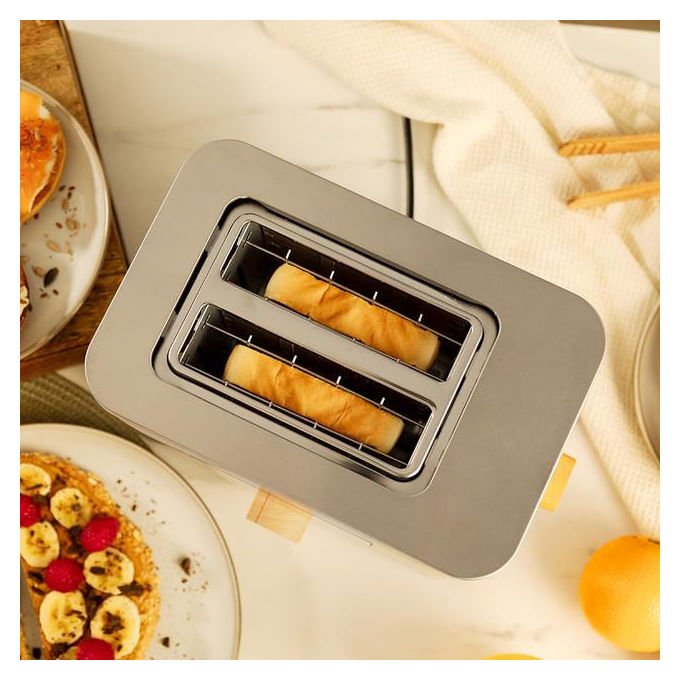 Cecotec 04843 TouchandToast Double Tostapane 2 Fette 7 Livelli 950 W Acciaio Inox Grigio