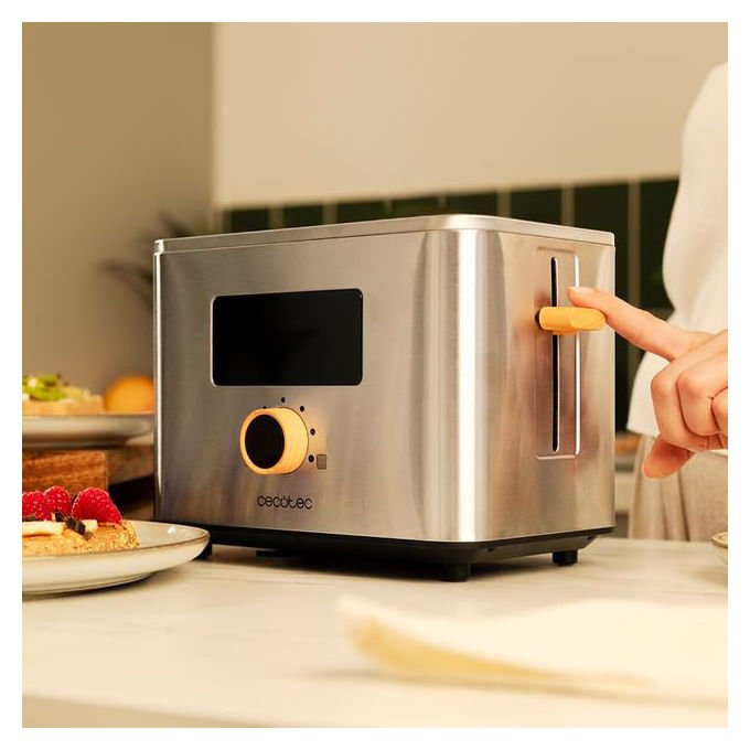 Cecotec 04843 TouchandToast Double Tostapane 2 Fette 7 Livelli 950 W Acciaio Inox Grigio