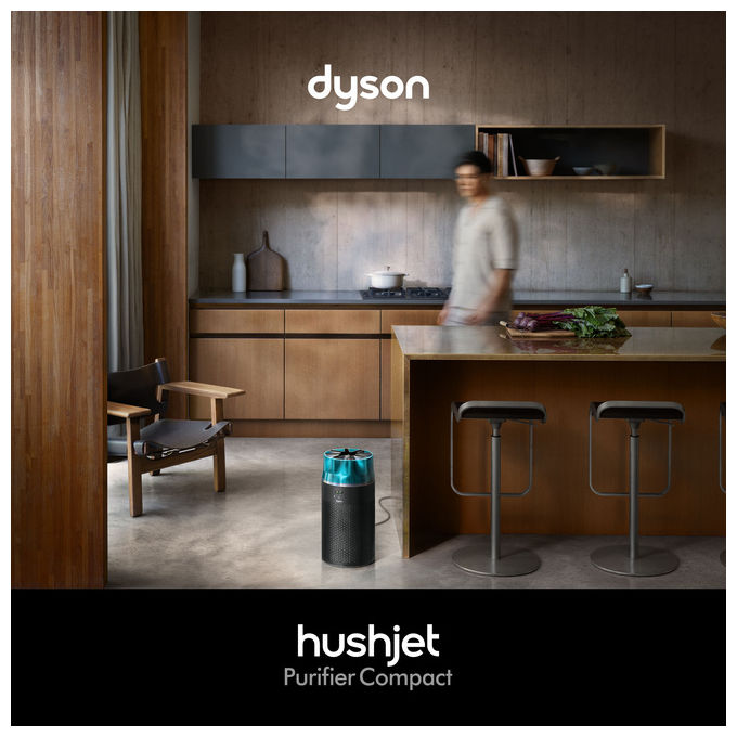 Dyson 491338-01 Purificatore d'aria per ambienti fino a 100 m² Tecnologia HushJet 24 dB colore Nero-Turchese