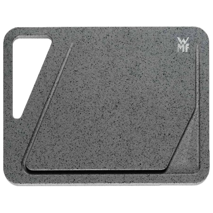 WMF 18.7997.1000 Tagliere da Cucina in Plastica con Scanalature per Succhi e Base Antiscivolo 45x30 cm colore Grigio