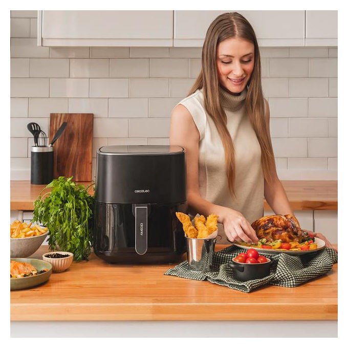 Cecotec 8435484049719 Friggitrice ad aria 5,5 L 1500 W 9 programmi Display touch colore Nero