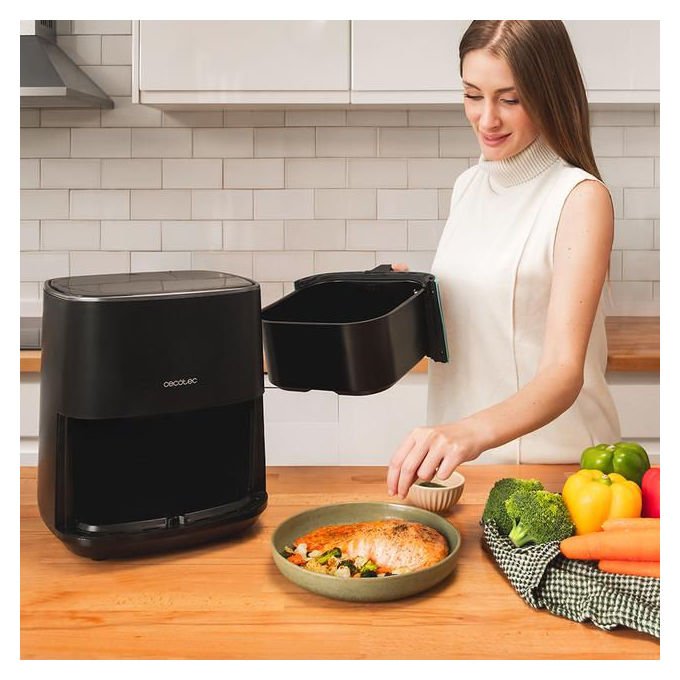 Cecotec 8435484049719 Friggitrice ad aria 5,5 L 1500 W 9 programmi Display touch colore Nero
