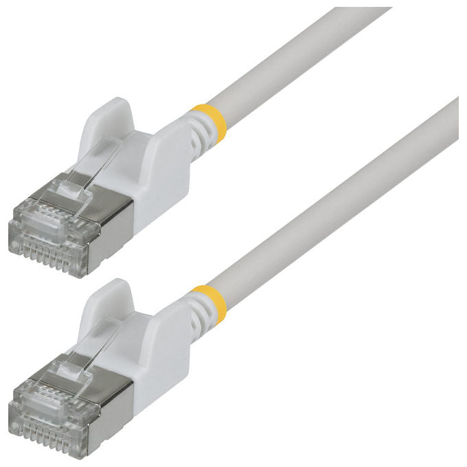 StarTech.com N6APATSTP34WHS3M Cavo Patch RJ-45 M a RJ-45 M 3 m Cat6a U-FTP STP Rotondo Antiaggrovigliamento Rame Isolato Placcatura Oro 10000 Mbit-s 500 MHz colore Bianco