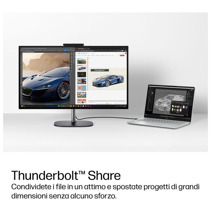 HP E4ET2EA OmniStudio X All-in-One PC Intel Core Ultra 9 24 GB DDR5-SDRAM 1 TB SSD Wi-Fi 7 27'' 2560 x 1440 Pixel colore Nero Grigio