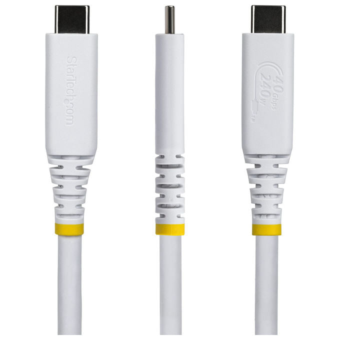 StarTech.com CC50CM40GUSB4TPW Cavo USB4 40 Gbps 240W PD 8K 60Hz Thunderbolt 4 Compatibile colore Bianco