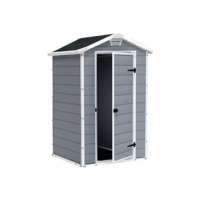Keter Kit Casetta Manor 4x3 Grigia 129X103X196H con Appendi Attrezzi