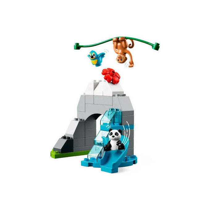 LEGO Duplo Animali dell'Asia Giochi Educativi per Bambini con 11 Figure di Animali e Mattoncino con Suoni Realistici
