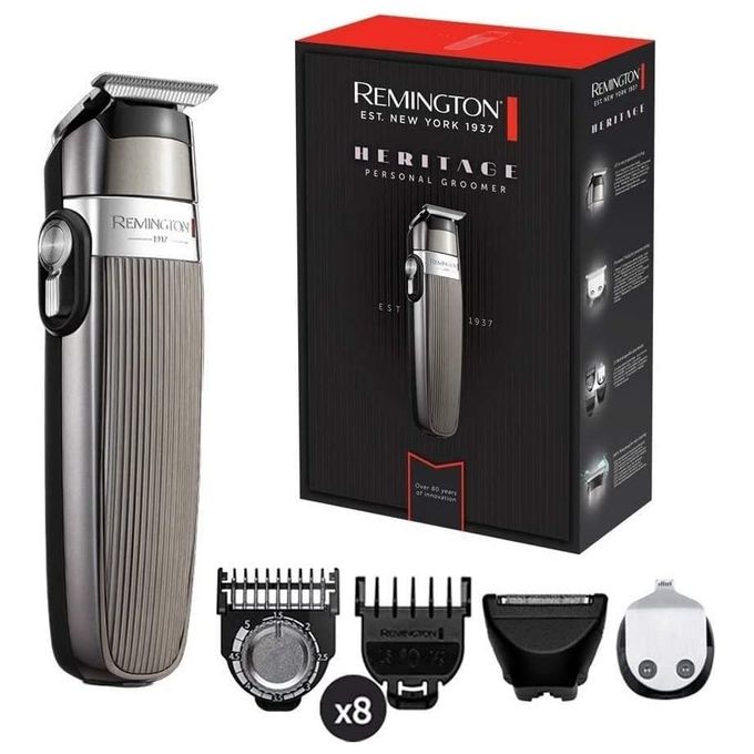 Remington Grooming Kit Regolabarba e Corpo Heritage Pg9100 Design Elegante Nero
