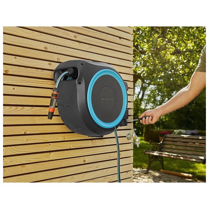 Gardena Avvolgitubo a Parete RollUp XL Turchese 35mt